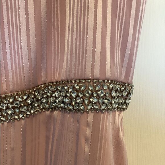 Mac Duggal - Women’s Plus - Rhinestone Belt Faux Wrap Ruffle Tulip Hem Gown - Picture 11 of 11